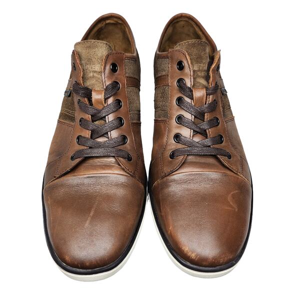 Kenneth Cole Shoes Mens 10 Brown Dressy Sneakers Leather Suede Lace Up main image 11